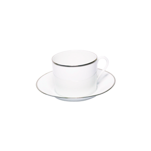 Set of 2 Cappuccino Cups and Saucers Orsay platinum