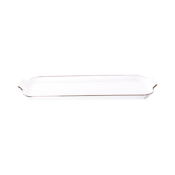 Set of 1 Oblong Cake Platter Orsay platinum