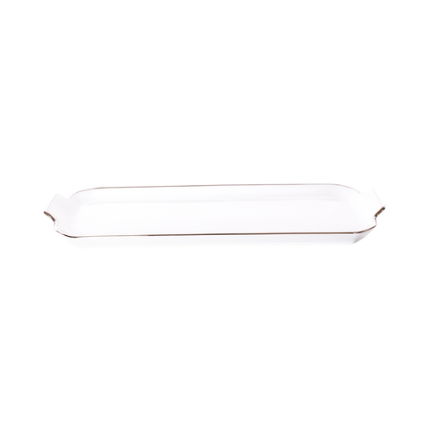 Set of 1 Oblong Cake Platter Orsay platinum