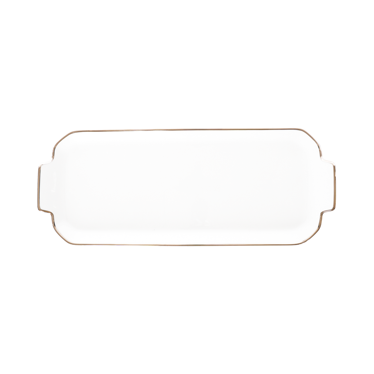 Set of 1 Oblong Cake Platter Orsay platinum
