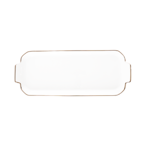 Set of 1 Oblong Cake Platter Orsay platinum