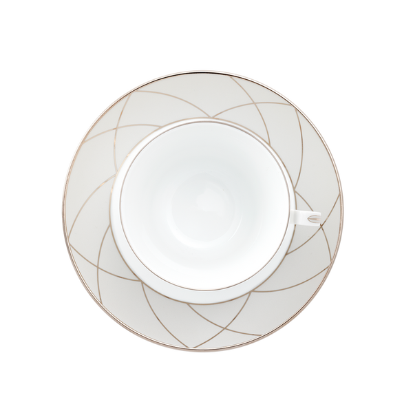 Set of 1 XL Cappuccino Cup and Saucer Clair De Lune Arcades