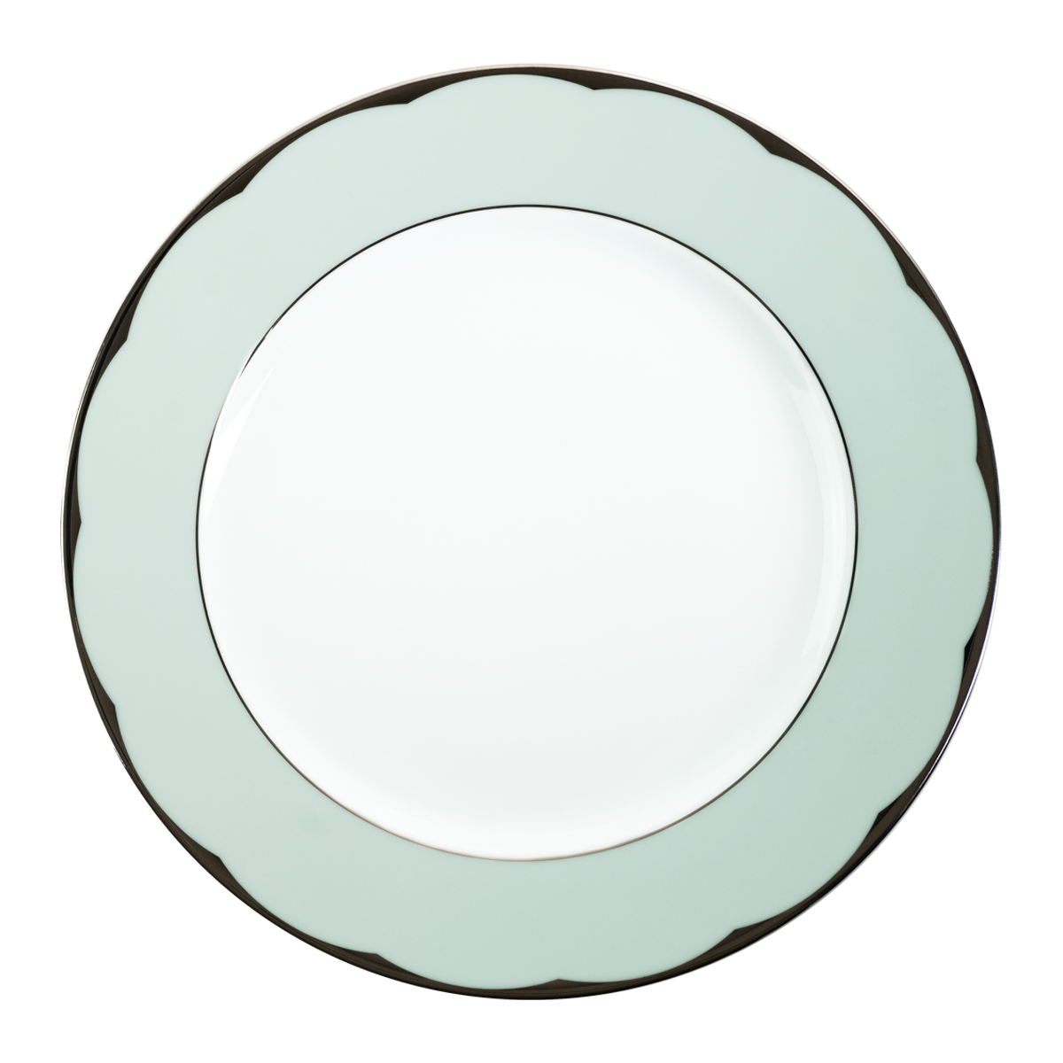 Set of 2 Large Dinner Plates Illusion mint by Barbara Barry