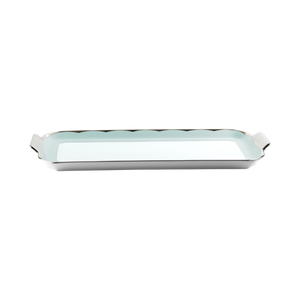 Set of 1 Oblong Cake Platter Illusion lavander by Barbara Barry