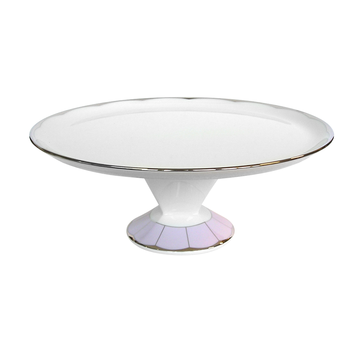Set of 1 Footed Cake Platter Illusion lavander by Barbara Barry