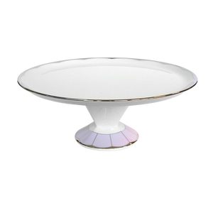 Set of 1 Footed Cake Platter Illusion lavander by Barbara Barry