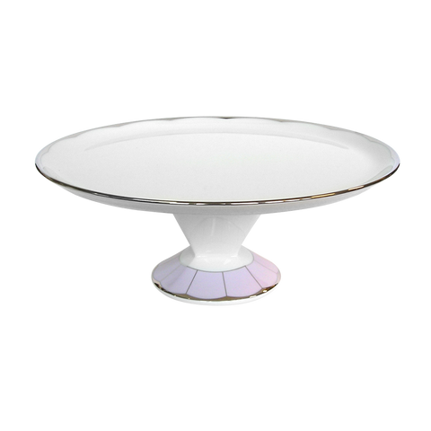 Set of 1 Footed Cake Platter Illusion mint by Barbara Barry