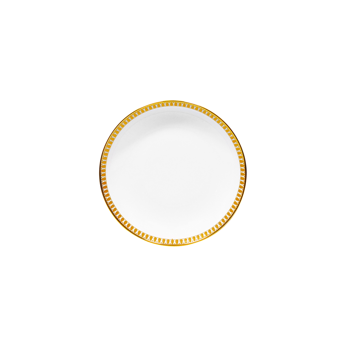 Set of 2 Rimless Soup Plates Plumes gold