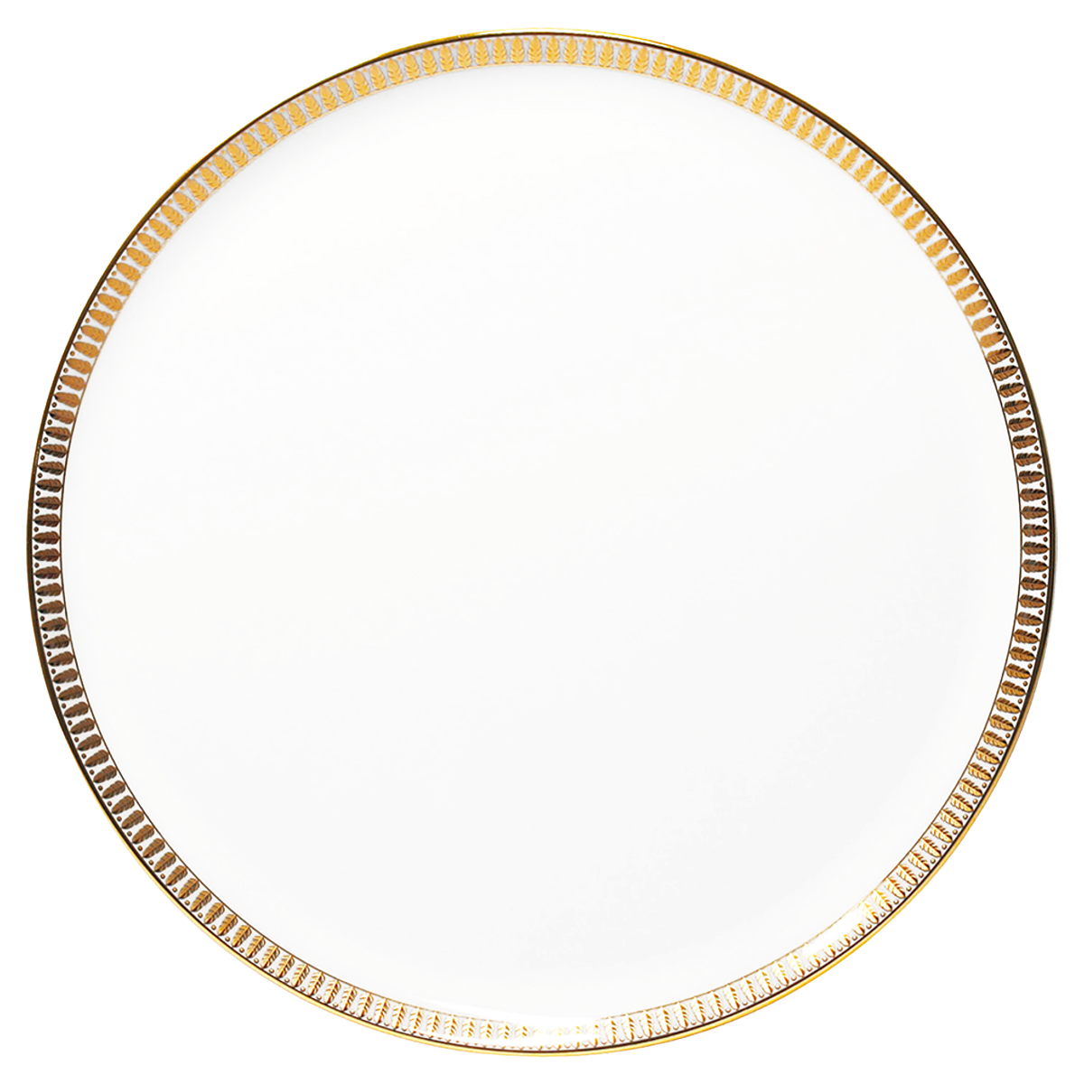 Set of 1 Tart Platter Plumes gold
