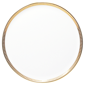 Set of 1 Tart Platter Plumes gold