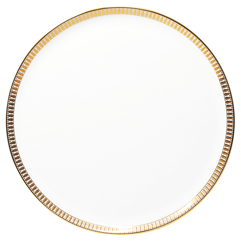Set of 1 Tart Platter Plumes gold