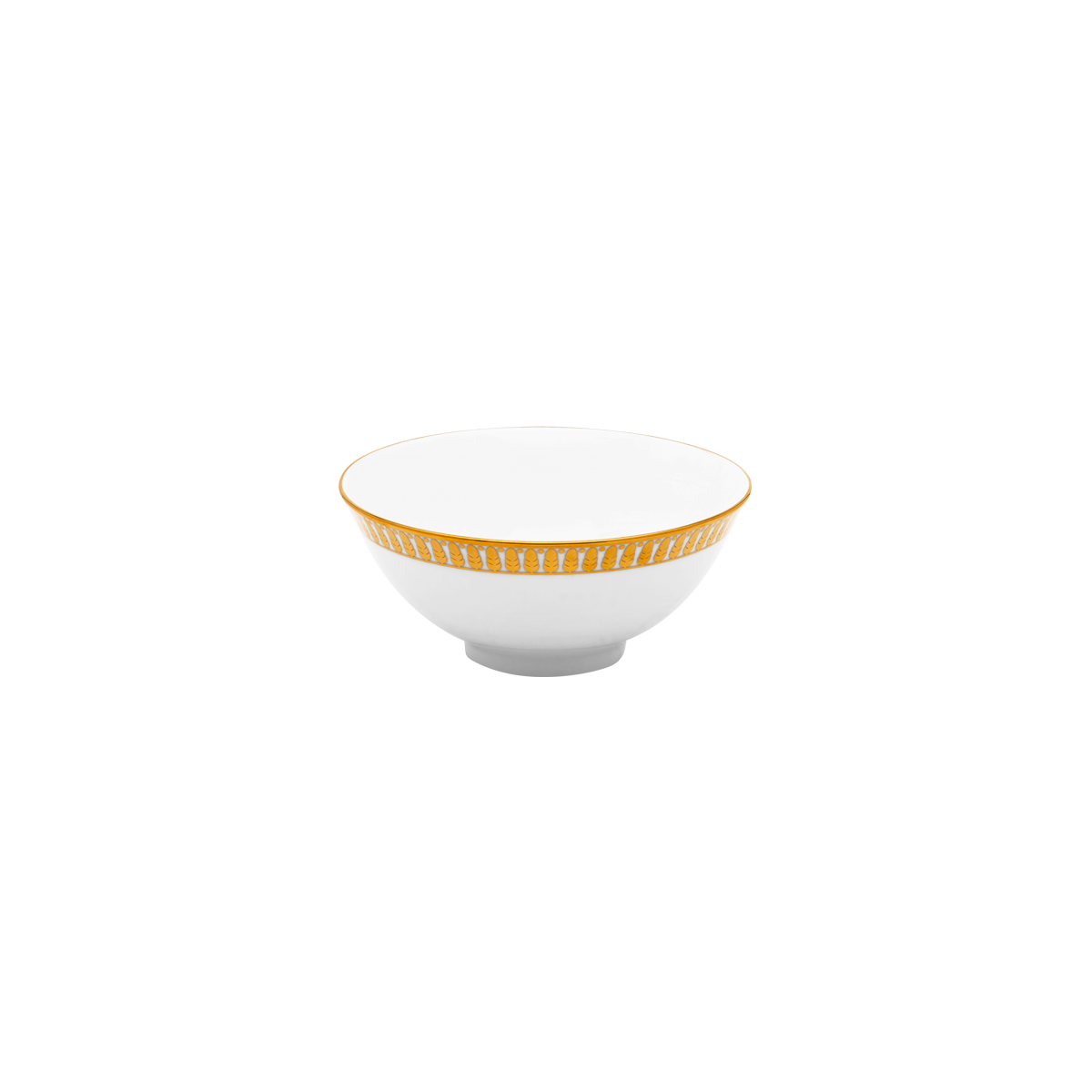 Set of 2 Rice Bowls Plumes gold