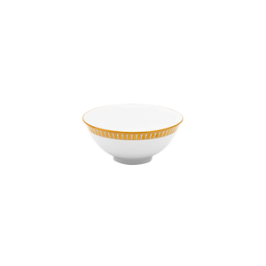 Set of 2 Rice Bowls Plumes gold