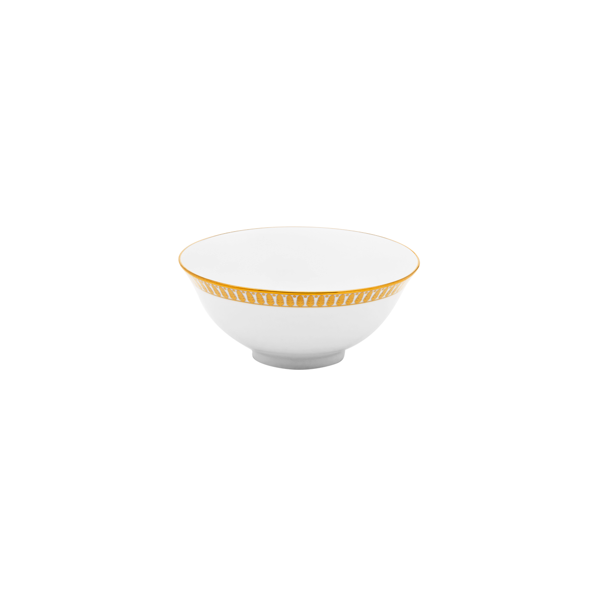 Set of 2 Soup Bowls Plumes gold