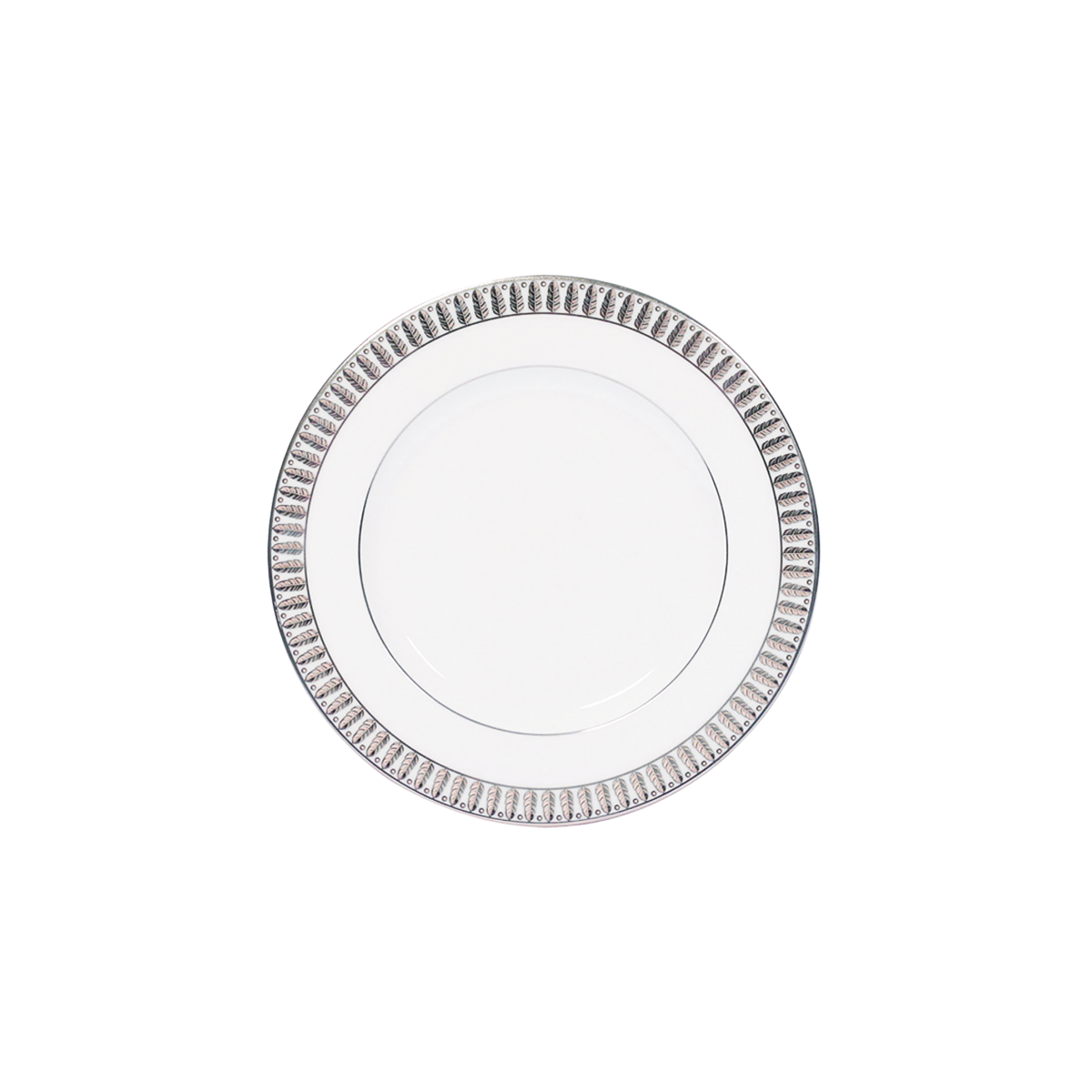 Set of 2 Bread and Butter Plates Plumes platinum