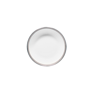 Set of 2 Rimless Soup Plates Plumes platinum