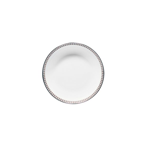 Set of 2 Rimless Soup Plates Plumes platinum