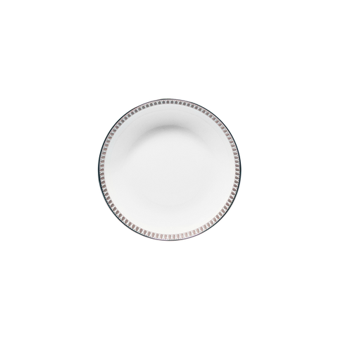 Set of 2 Rimless Soup Plates Plumes platinum