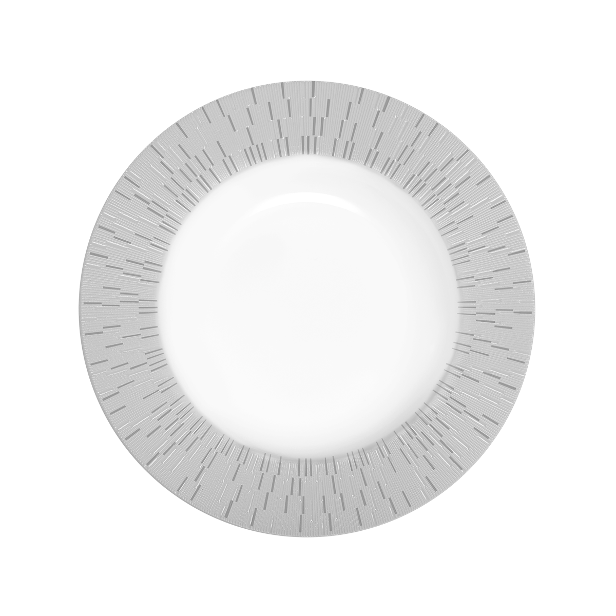Set of 2 Rim Soup Plates Infini light gray