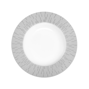 Set of 2 Rim Soup Plates Infini light gray