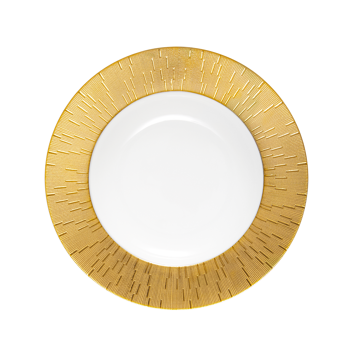 Set of 2 Rim Soup Plates Infini gold