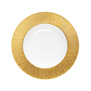 Set of 2 Rim Soup Plates Infini gold