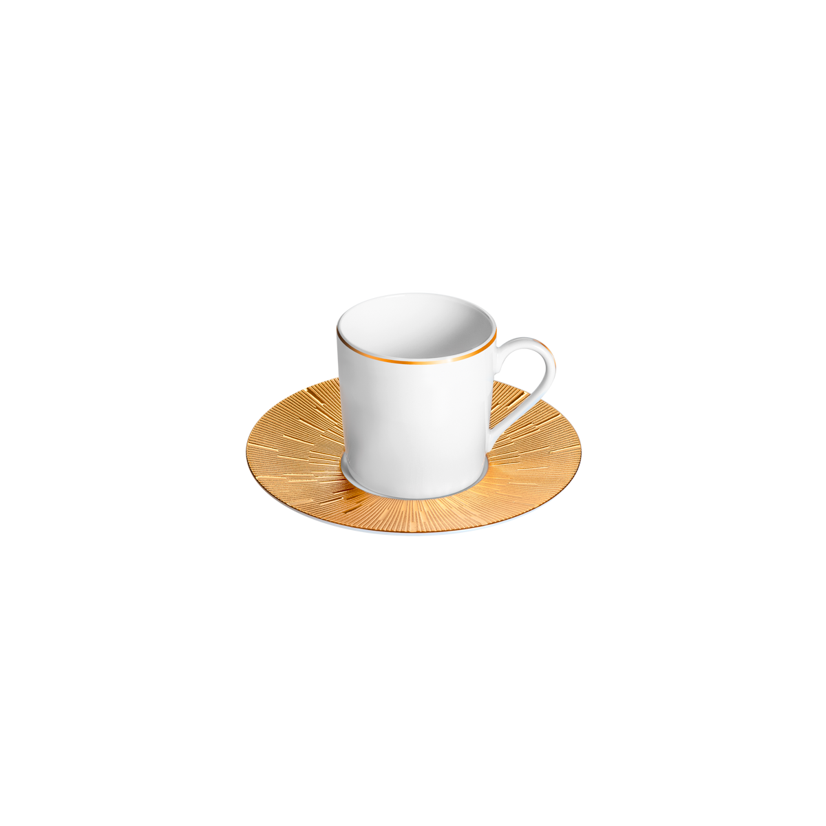 Set of 2 Coffee Cups and Saucers Infini gold