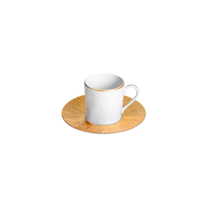 Set of 2 Coffee Cups and Saucers Infini gold