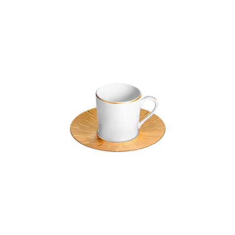 Set of 4 Coffee Cups Saucers Infini platinum