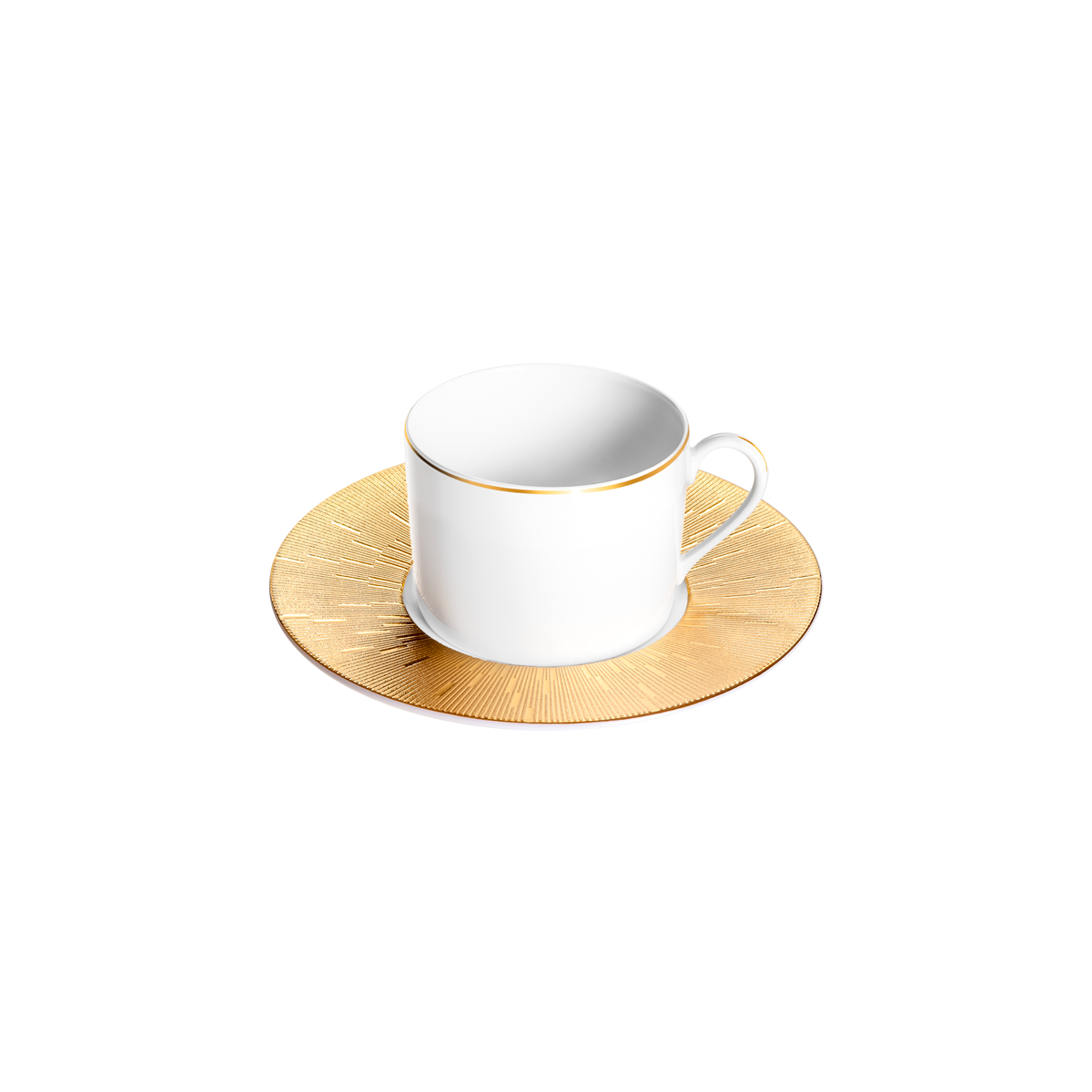 Set of 2 Teacups and Saucers Infini gold