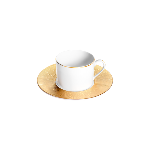 Set of 2 Teacups and Saucers Infini gold