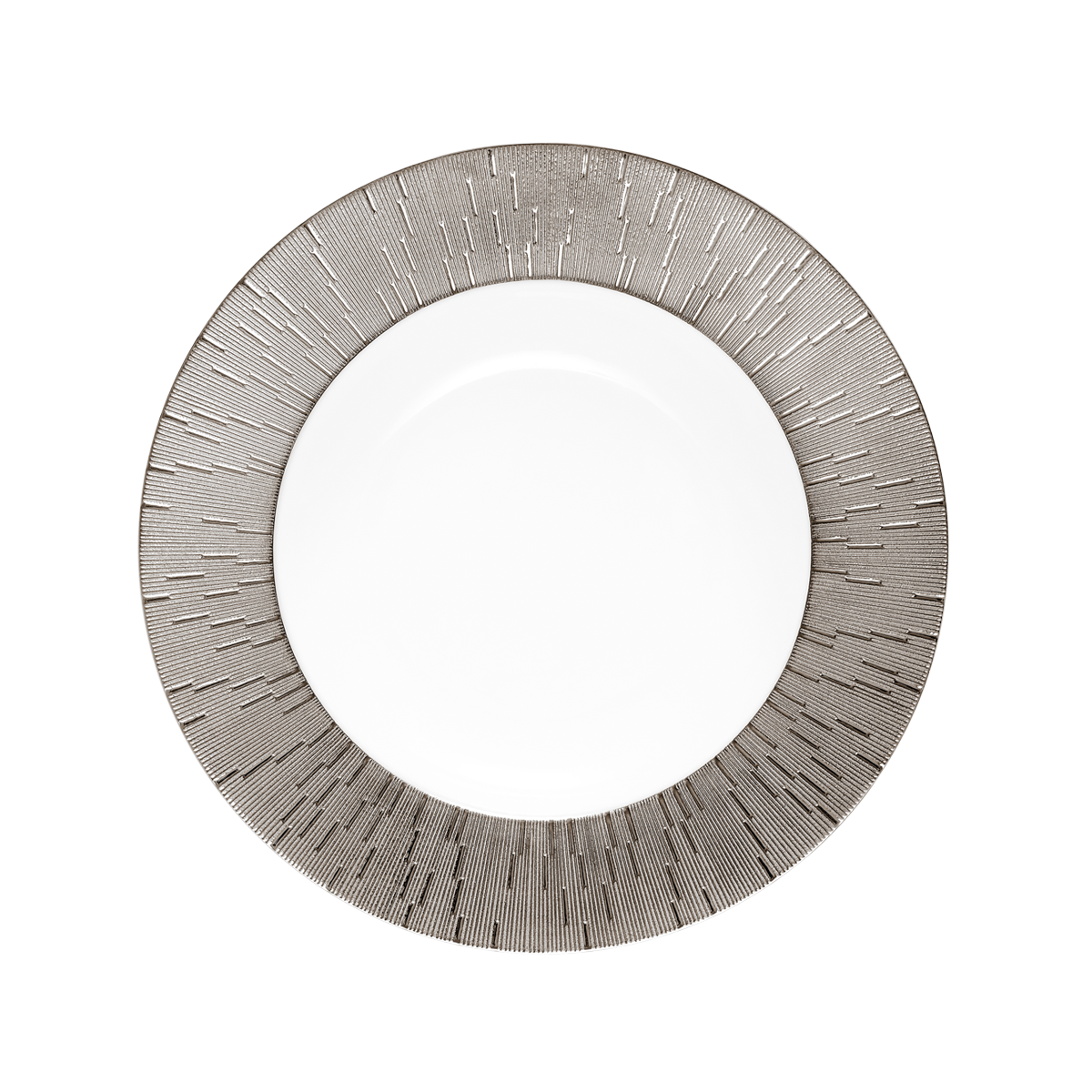 Set of 2 Rim Soup Plates Infini platinum