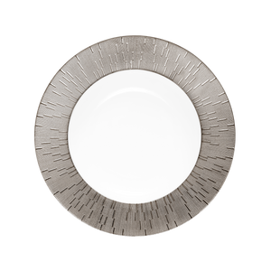 Set of 2 Rim Soup Plates Infini platinum