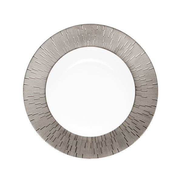 Set of 2 Rim Soup Plates Infini platinum