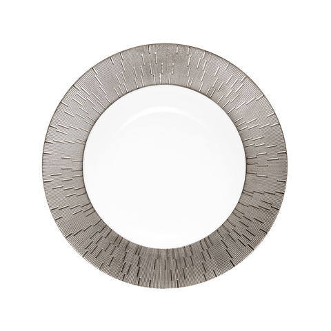Set of 2 Rim Soup Plates Infini platinum