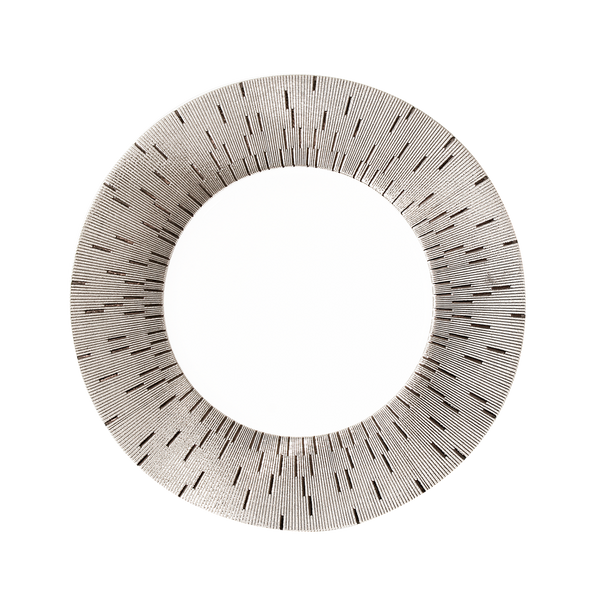 Set of 4 Dessert Plates Infini platinum