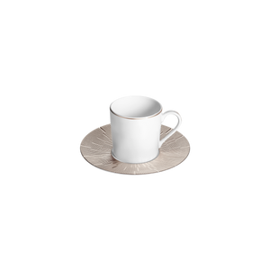 Set of 2 Coffee Cups and Saucers Infini platinum