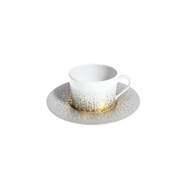 Set of 4 Teacups and Saucers Souffle d'Or