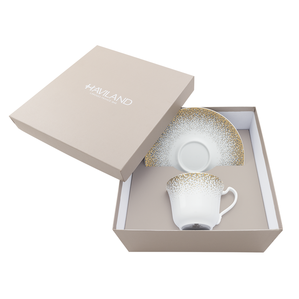 Set of 1 XL Cappuccino Cup and Saucer Souffle d'Or