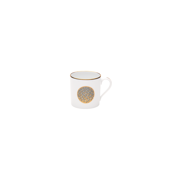 Set of 1 Mini Mug Souffle d'Or Grey Pattern