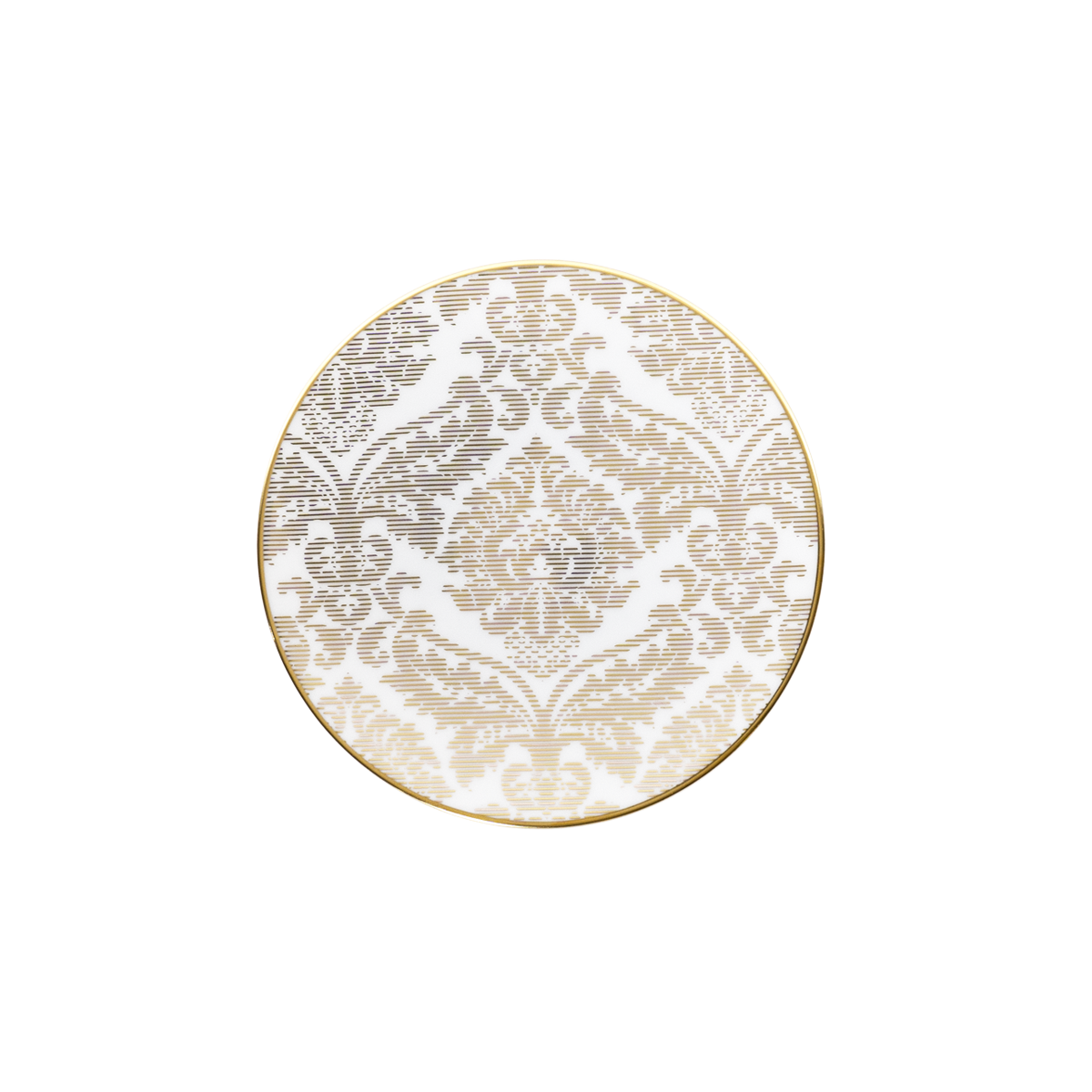 Set of 2 Bread and Butter Plates Damassé white - Ritz Paris