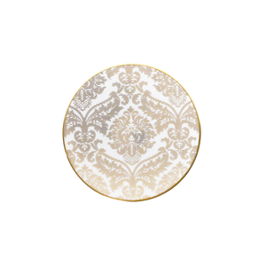 Set of 2 Bread and Butter Plates Damassé white - Ritz Paris