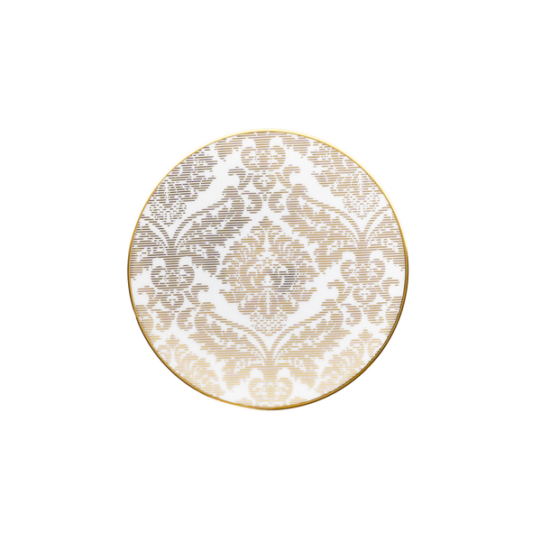 Set of 2 Bread and Butter Plates Damassé white - Ritz Paris