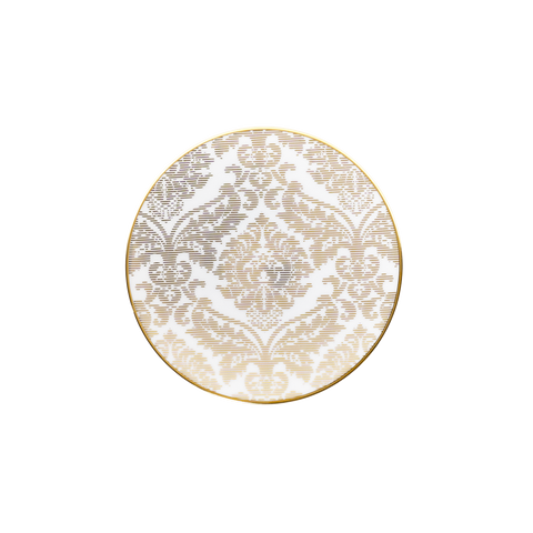 Set of 2 Bread and Butter Plates Damassé white - Ritz Paris