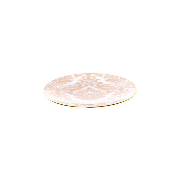Set of 2 Bread and Butter Plates Damassé white - Ritz Paris
