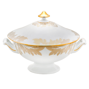 Set of 1 Soup Tureen Damassé white - Ritz Paris