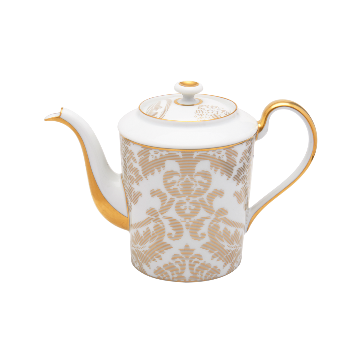 Set of 1 Teapot Damassé white - Ritz Paris