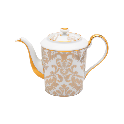 Set of 1 Teapot Damassé white - Ritz Paris