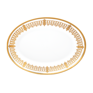 Set of 1 Oval Dish Saint Honoré white gold