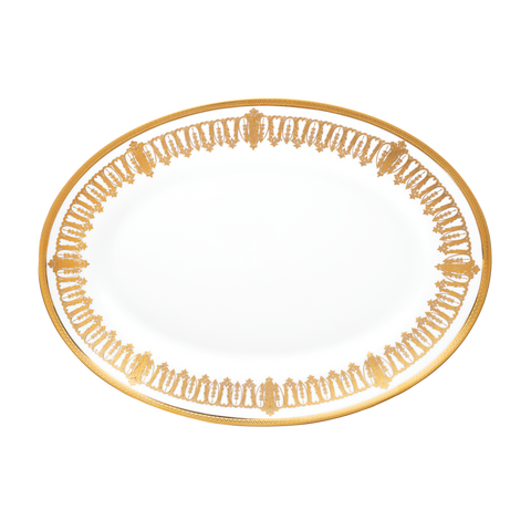 Set of 1 Oval Dish Saint Honoré black gold